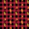 Sykel Enterprises-University of Southern California Fleece Fabric-USC Trojans Buffalo Plaid Fleece Blanket Fabric-Sold by the yard